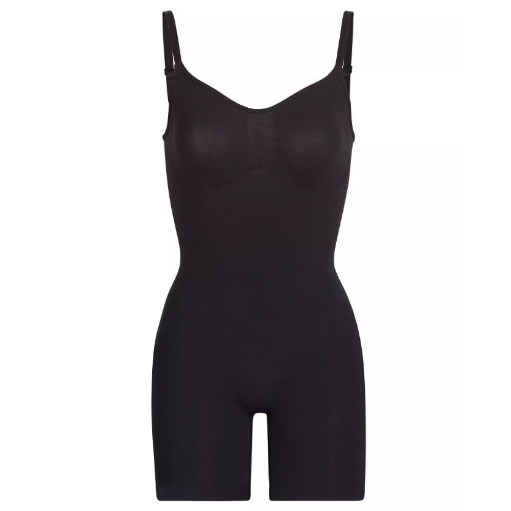 SKIMS Seamless Sculpt Mid Thigh Bodysuit Size 4XL Black Women's Shapewear NWOT